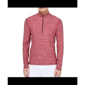 Lululemon Mens Surge Warm 1/2 Zip (XL) Heathered Red Pullover Activewear Running